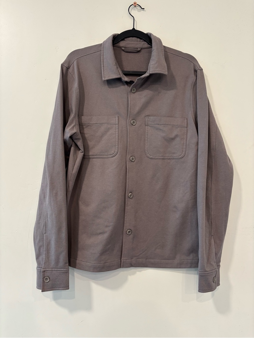 Vuori Coronado Shirt Jacket Button Down Dolomite Heather Grey Slate Mens Large